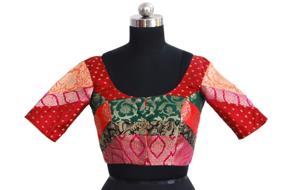 buy readymade saree blouse online @ pink paparazzi (5)